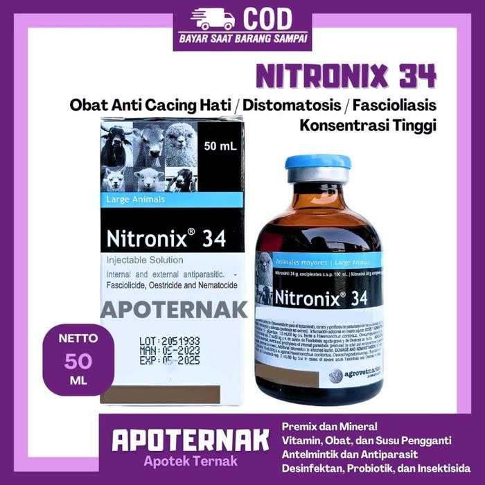 Chocolatoslatoe Nitronix 34 50 Ml - Obat Cacing Hati Sapi Paling Ampuh - Obat Cacing Ampuh Super
