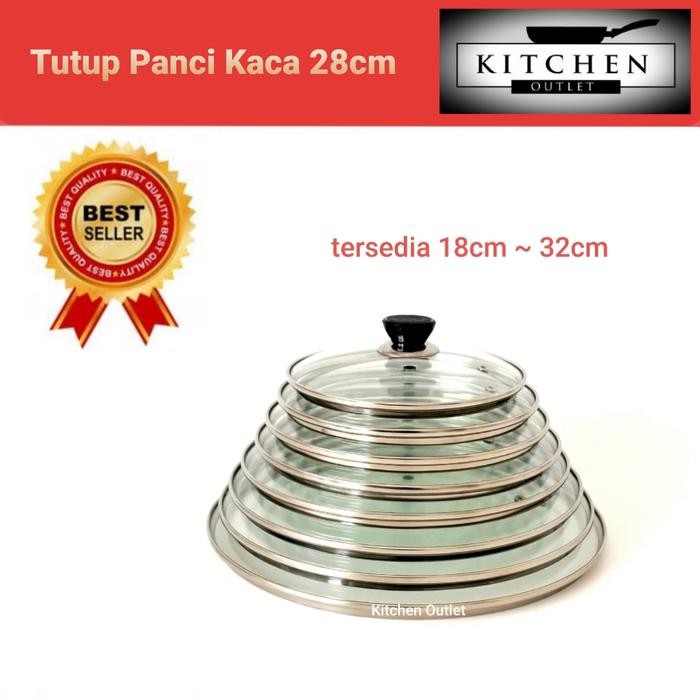Tutup Panci Kaca 28 Cm