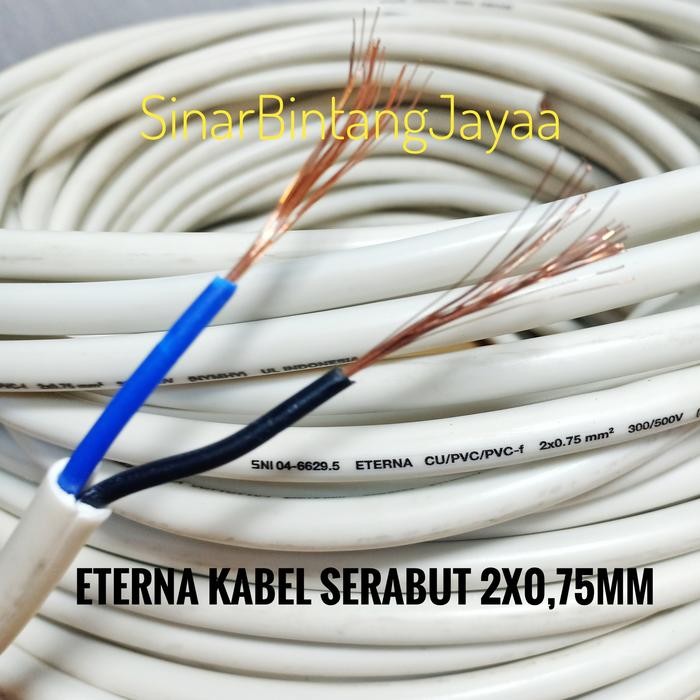 Eterna Kabel Serabut Hyo 2 X 0,75/Kabel Serabut Eterna Harga Permeter