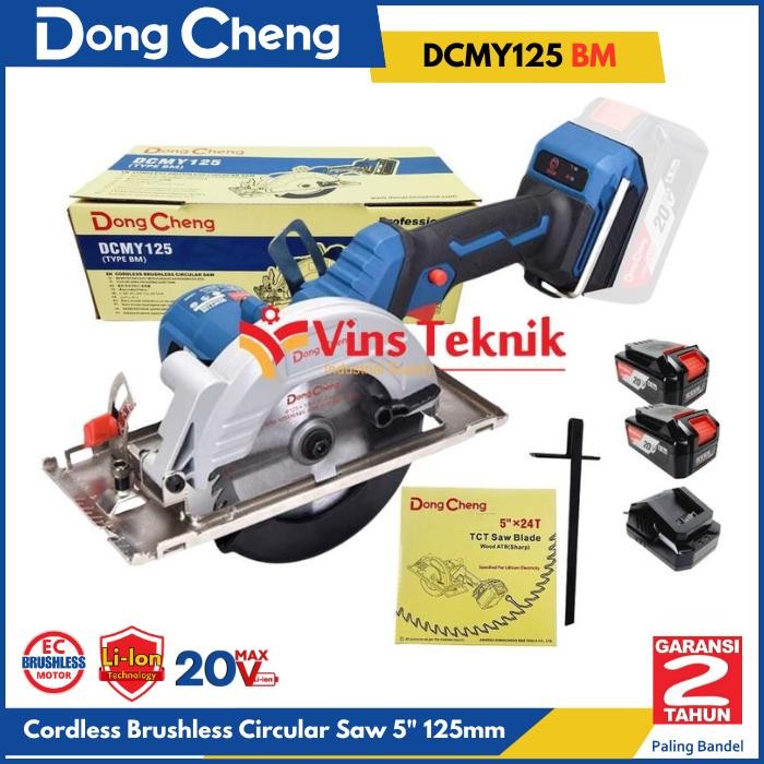 Milwaukee Power Tools - Mesin Gergaji Kayu 125Mm Dongcheng Dcmy125 Bm Cordless Circular Saw