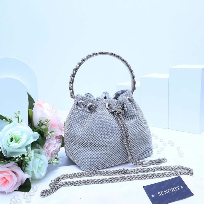 Top Tas Kondangan Wanita SNL 358 Serut + Kotak 16cm