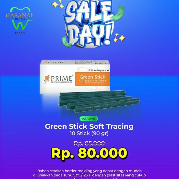 Terlaris Dental Green Stick ( bahan cetakan gigi tiruan ) - PRIME SALE