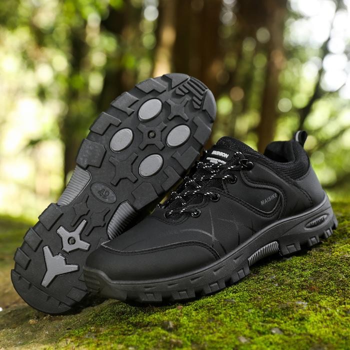 Eiger - Sepatu Hiking Hitam Pria Sneakers Cowok Kekinian Boots Shoe Sepatu Pria Casual Antiselip
