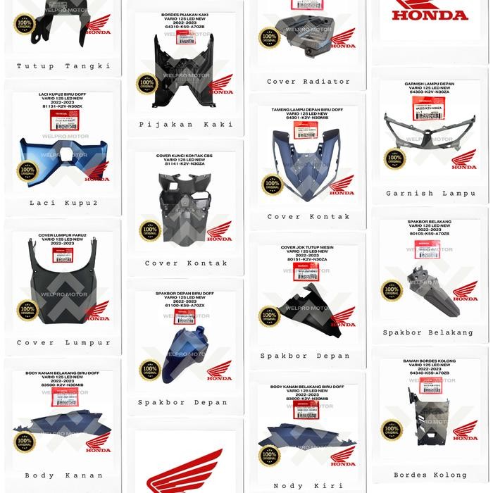 Paket Bodi Body Kasar Vario 125 2022-2023 K2V Ori Honda Ahm / Ready Stok / New / Spesial