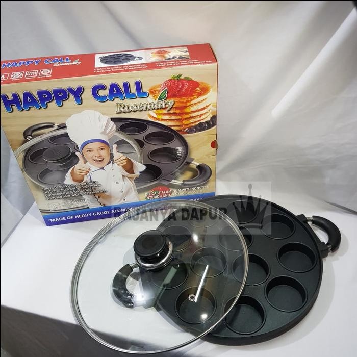 Happycall Cetakan Kue Teflon Lubang 12 Datar Lumpur.