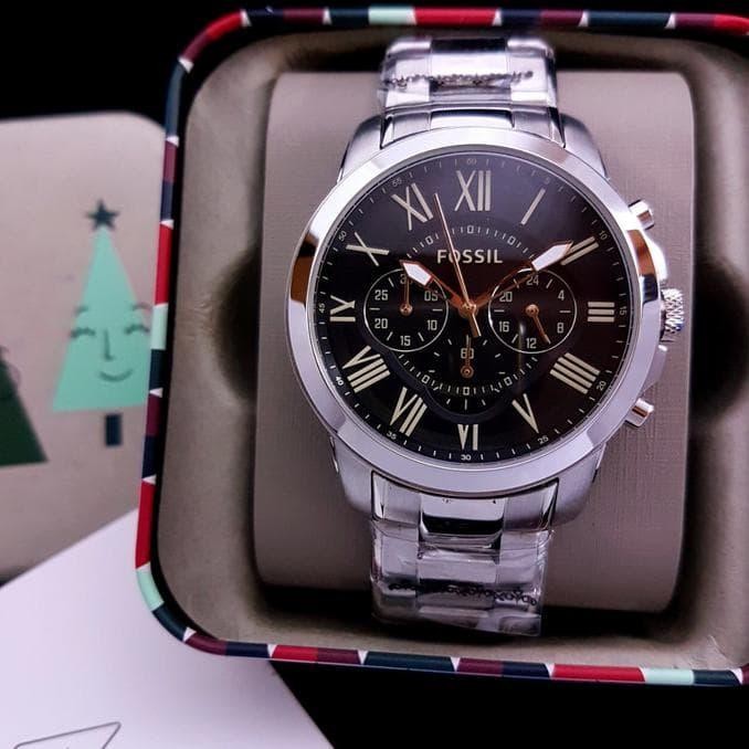Diskon.. Jam Tangan Pria Merk Fossil Fs 4494 Original Bm Free Jne Promo 
