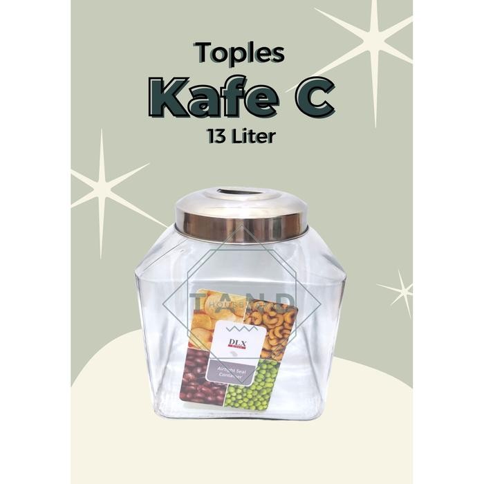 TOPLES KACA BESAR KEDAP UDARA DLX KAFE C SEAL 13 LITER GLASS JAR