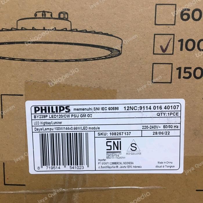 Philips Highbay By239P Led120/Cw 100 W Psu Gm G2/Highbay By239P 100 W