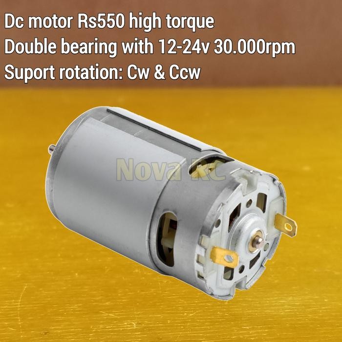 Populer Dc Motor High Speed Torque Rs-550 12-24V 30000-50000Rpm Rc Boat Rc Car Terlariss 