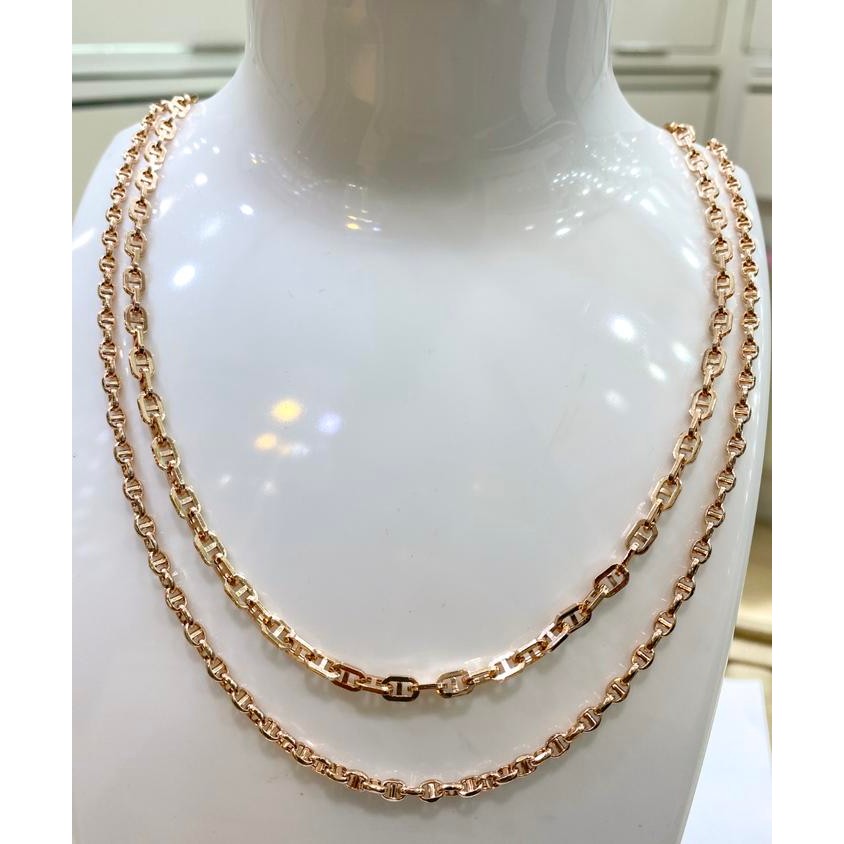 Kalung emas rose gold herme 750 best seller