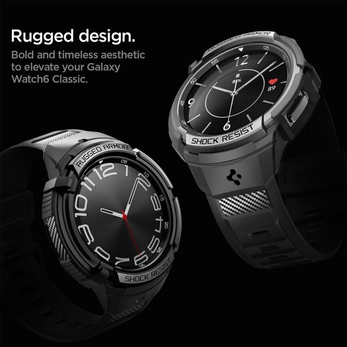 lr4u- Case Strap For Samsung Galaxy Watch 6 Classic 47/43Mm Spigen Rugged Armor Pro
