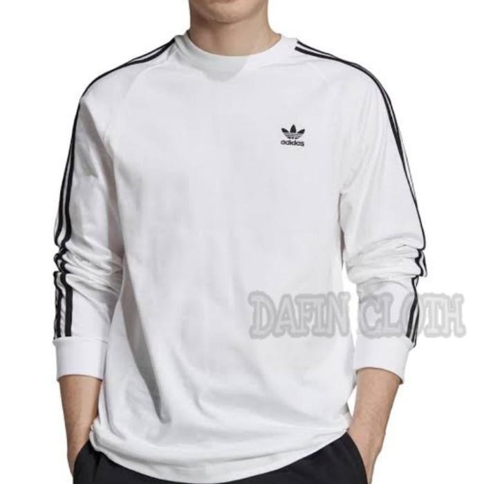 KAOS PRIA BAJU TSHIRT LENGAN PANJANG LONG STRIP ADIDAS DAVS KODE 1092