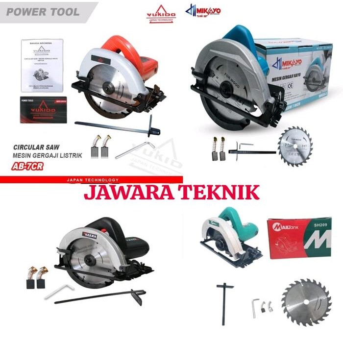 Mikayo Mesin Sirkel Pemotong Belah Kayu - Ryu Mesin Belah Kayu - Yukido Circular Saw 7 Inch Ab-7Cr