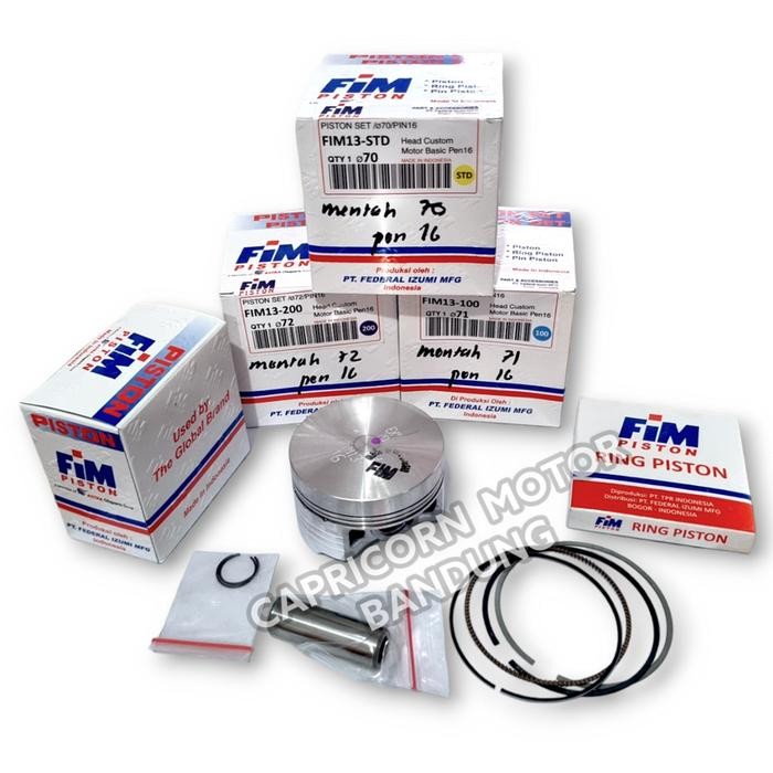 Piston Kit Mentah Custom 70 71 72 Pen 16 Fim13 Fim Izumi Mentahan