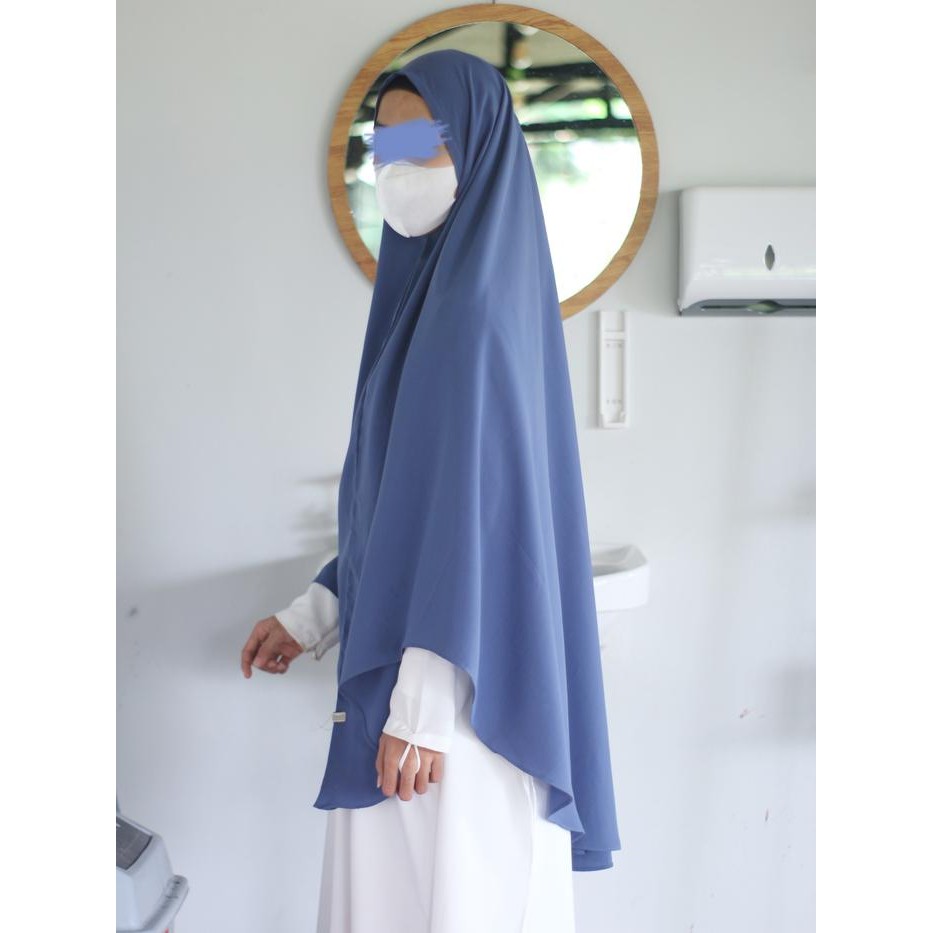 lplw- Yuraz Non Pad Cutting V L Xl Xxl / Xxxl Khimar Wolfis Premium Jumbo Mahzhuuzh Hitam