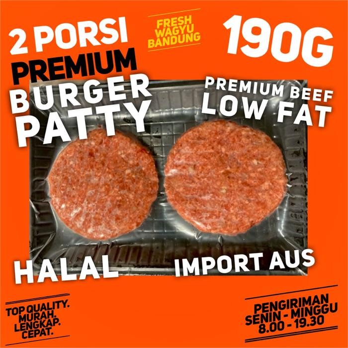 SerbaDaging- Premium Beef Burger Patty / Hamburg Steak Daging Import Australia