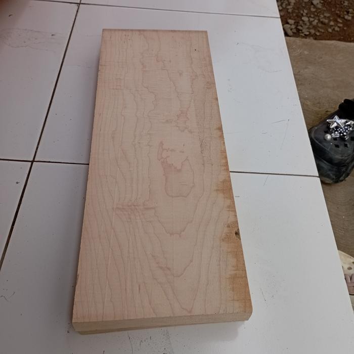 Kayu Curly Flame Maple Bookmatch Material Top Body Gitar Luthier Suply