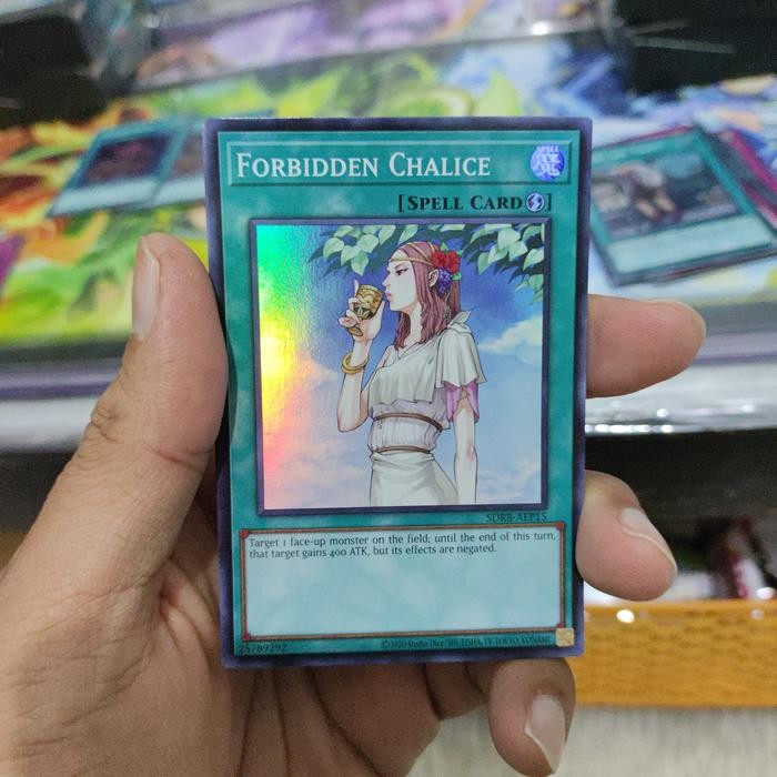 7q81 Yugioh - Sdrb-Aep15"Forbidden Chalice"Super Rare