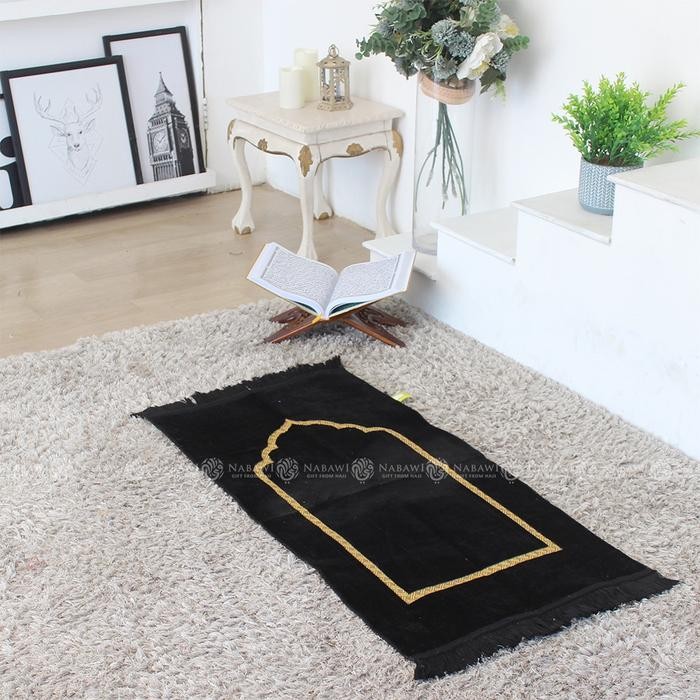 Prom0Besar- Sajadah Turki Velteksa Polos Tanggung Bulu Tebal Lembut Sajadah Traveling Souvenir