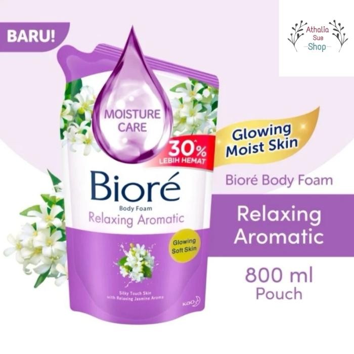 FreshProduct- Biore Relaxing Aromatic Moisture Care Foam Sabun Cair Ungu 800 800Ml