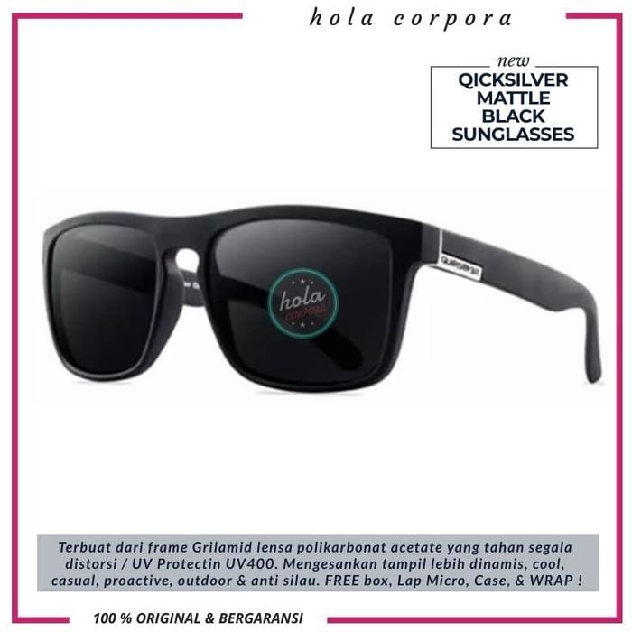 Promo Kacamata Hitam Pria Quicksilver Mattle Black Original