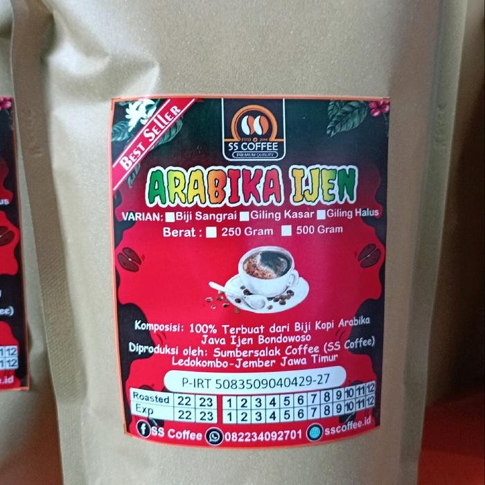 PROMO !! Kopi Arabika Ijen Bondowoso 250 Gram