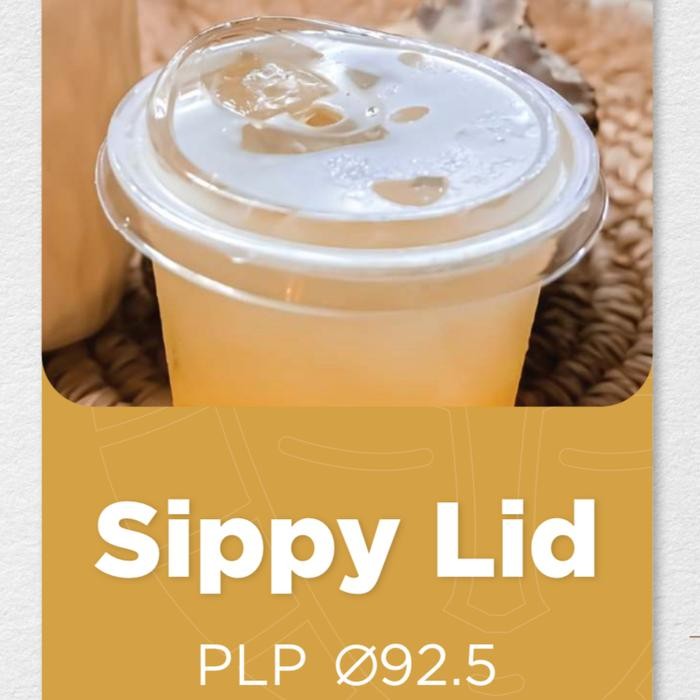 Stok Baru Strawless lid cup 93 PET , sippy lid pet 93