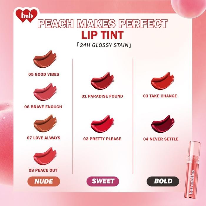 Ready- Bnb Barenbliss Peach Makes Perfect Lip Tint - Paradise Found -Gratisongkir