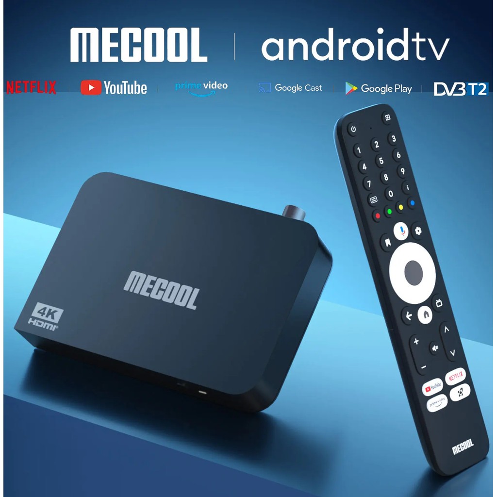 Mecool Kt2 Tv Box Android 2025 Dvb-T2 Smart Tv Ip Tv Tvbox Amlogic S905Y4 Netflix 4K Chromecast