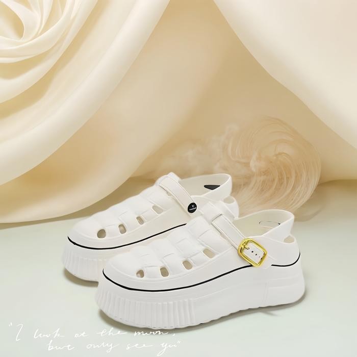 Boz Sepatu Wanita Model Selop Wedge Tinggi 8Cm Fashion Sendal Wanita Korean Selop Cewek Buat Jalan