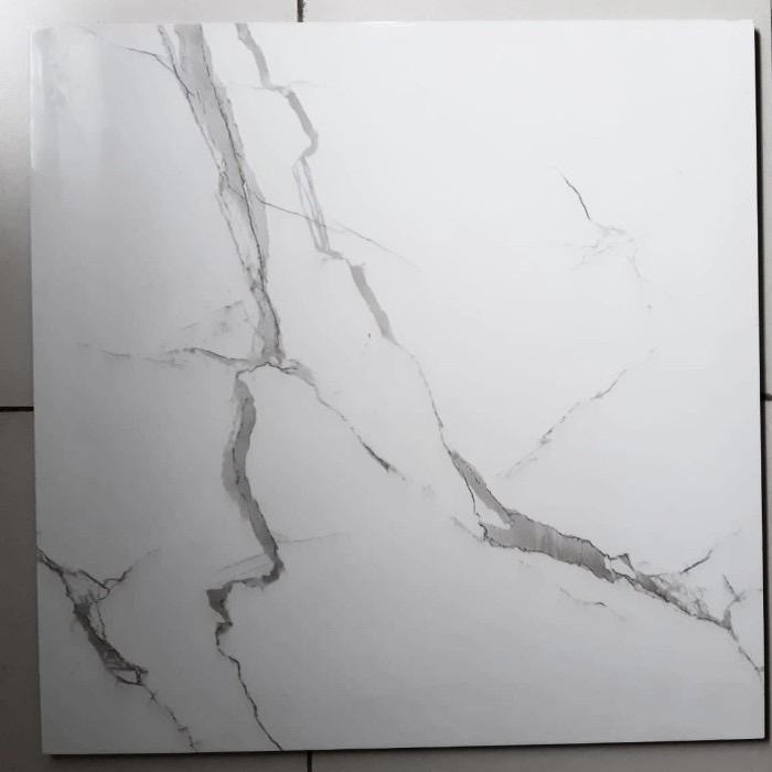 Lansungkirim- Granite Tile 60 X 60 Glazed Engress Carara White