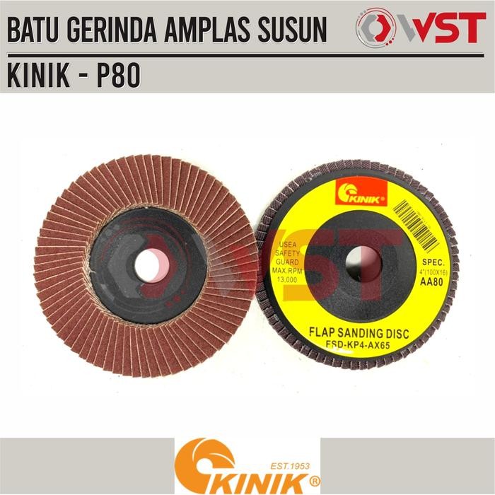 BisaDiantar- Kinik Batu Amplas Susun Bulat 4Inch A80 / Kinik Flap Disc Grid 80