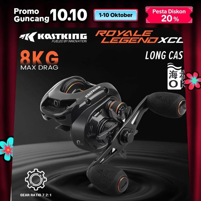 [OFFICIAL] KASTKING ROYALE LEGEND XCD Reel BC Long Cast Reel Pancing Baitcasting Kanan Kiri Bait