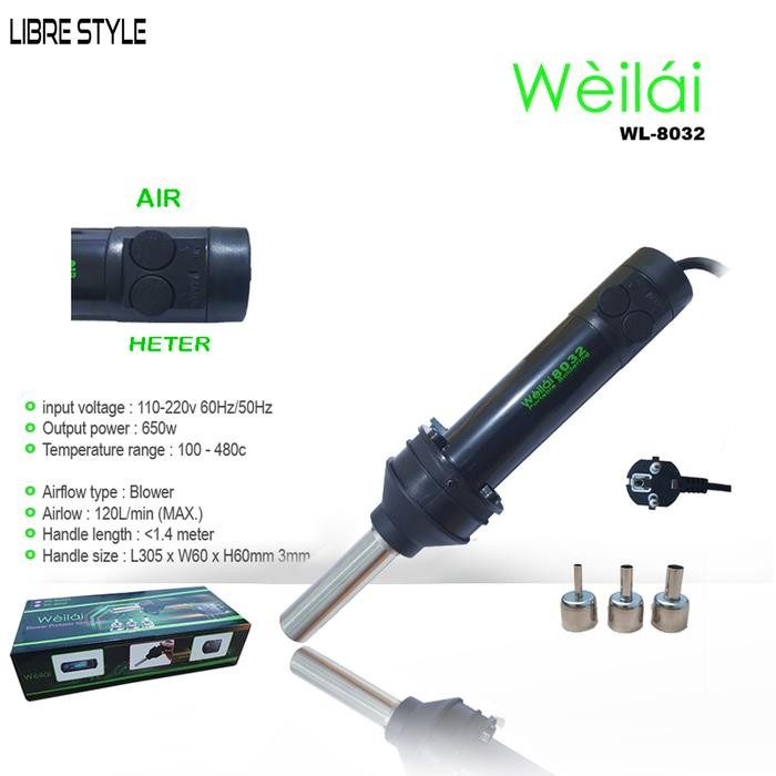 WEILAI WL-8032 DIGITAL BLOWER PORTABLE SOLDER UAP SOLDER UAP