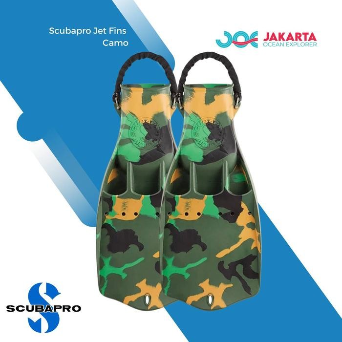 Scubapro Jet Fin Camo W/ Spring Heel Strap/ Fins Diving / Scuba Diving