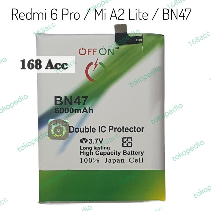 Baterai Batre Double Power OFFON Xiaomi BN47 Redmi 6 Pro A2 Lite BN 47