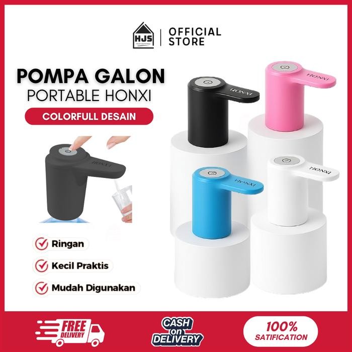 ORIGINAL HJS Pompa Galon Elektrik Listrik Portable Water Electric Pump Premium Honxi Pompa Galon