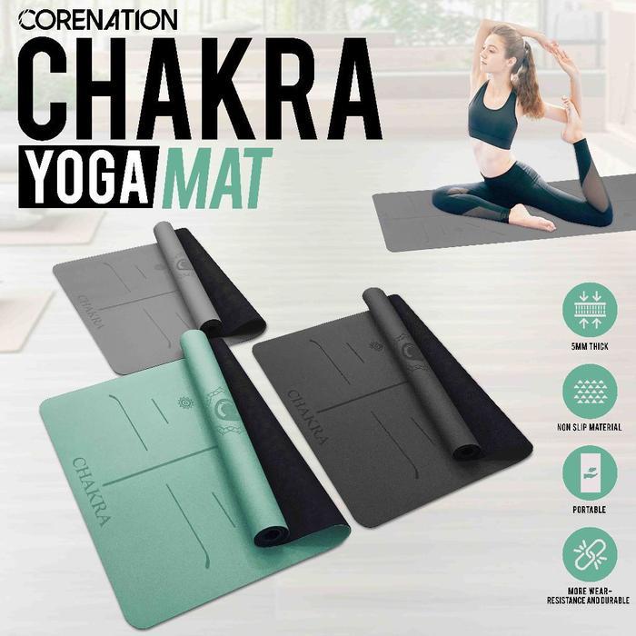 CoreNation Matras Chakra Yoga Mat 4.5MM Workout Mat Anti Slip Yoga Mat Lux Matras Olahraga Senam