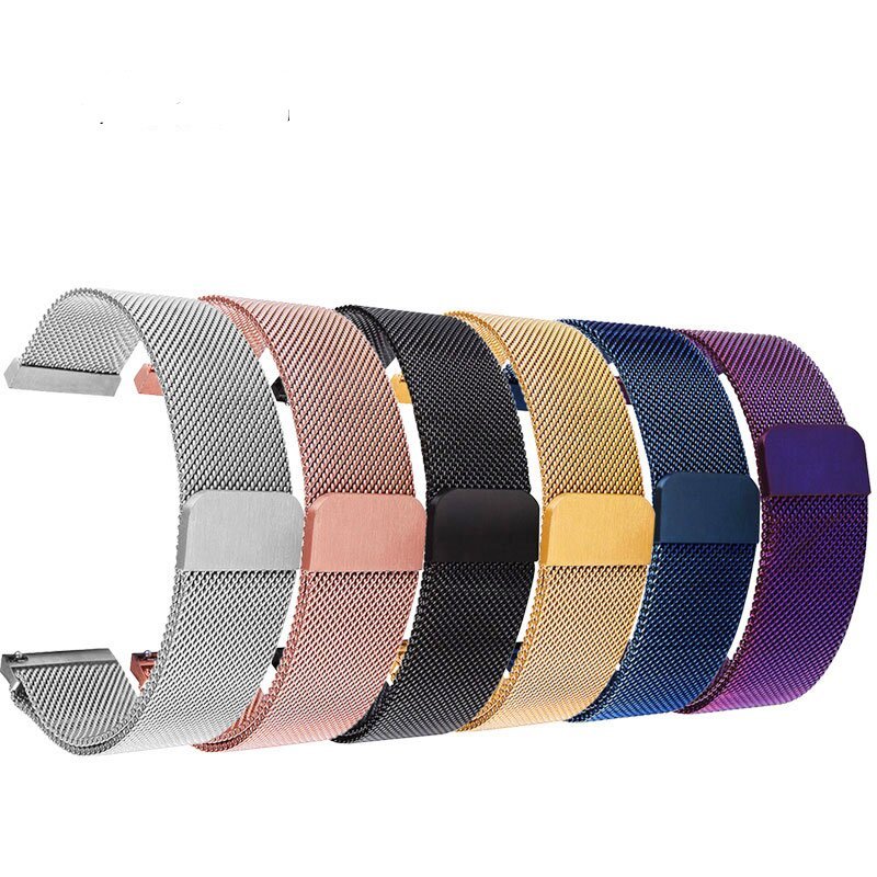 UTHAI Stainless Steel Magnetic Mesh Strap Universal 16mm 18mm 20mm 22mm 24mm Watch Strap quick