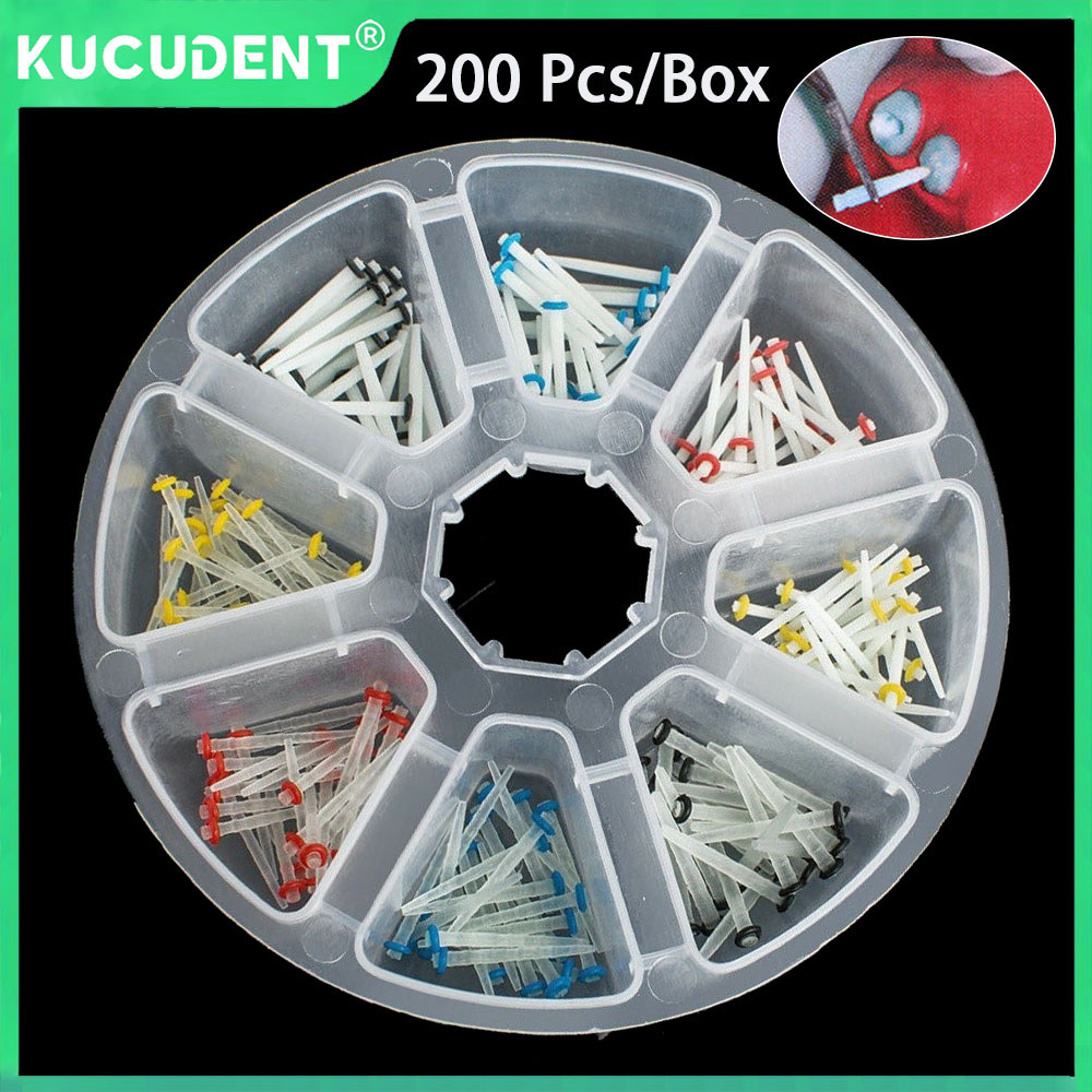 200 Pcs Dental Fiber Post Glass Quartz Straight Screw Teeth Restorative Materials Mixed 1.2 1.4 1.6