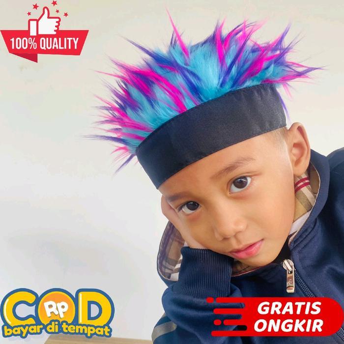 Topi Rambut Bulu Viral Cosplayer Anak Topi Anak Bulu viral Cosplayer Wibu Anime Fashion