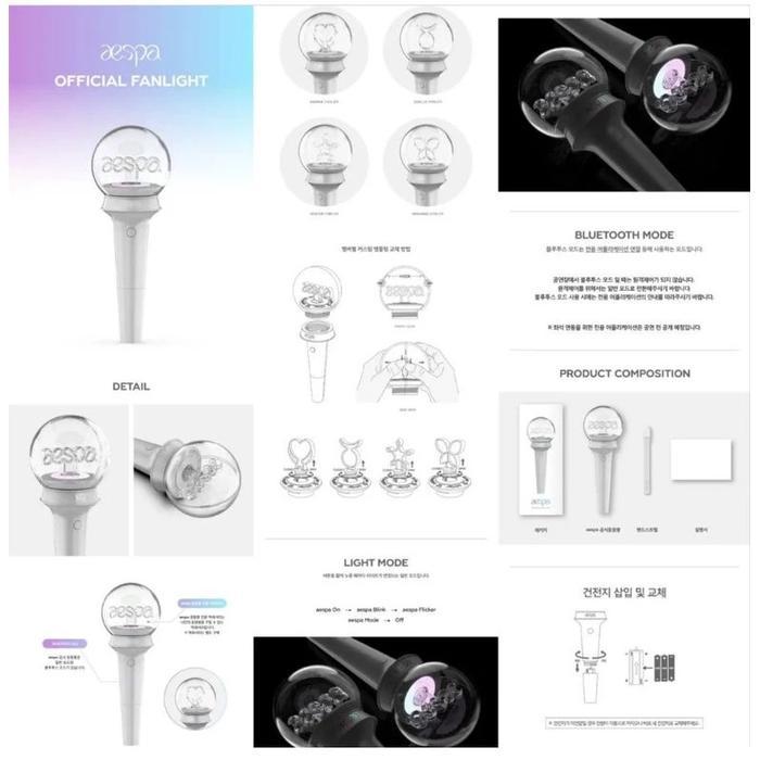 Promo Po Official Aespa Lightstick Fanlight Terlaris