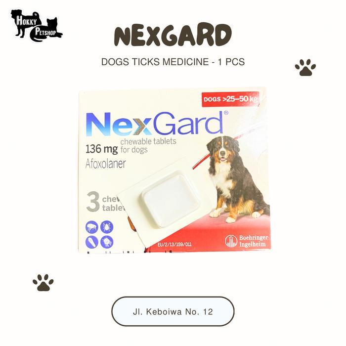 Nexgard Anjing / Obat Kutu Nexgard / Nexgard Chewable / Nexgard Kunyah (Harga Per 1 Tablet)