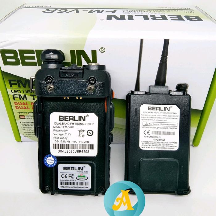 HT BERLIN FM UV 6R DUAL BAND ORIGINAL HITAM 5KM