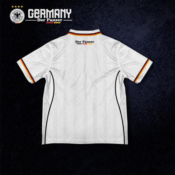 Premium Jersey Jerman Retro Putih - Jersey Vintage - Jersey Bola - Jersey Futsal Original