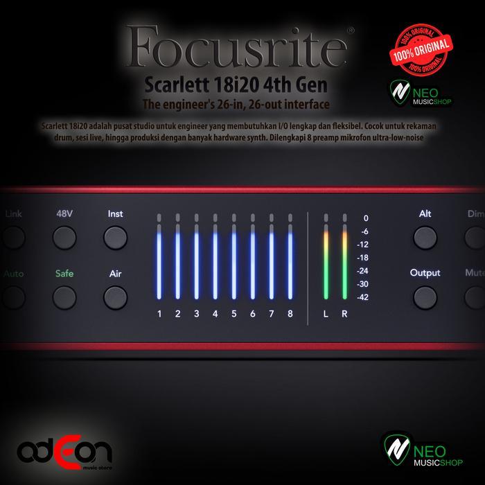 TERUJI Focusrite Scarlett 18i20 Gen 4 USB Audio Interface