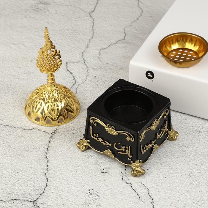 Ornamen Aroma Lavender Tempat Bakar Dupa Arab Putih Lilin Aroma Terapi VNIKE Hitam Bahan Resin Home