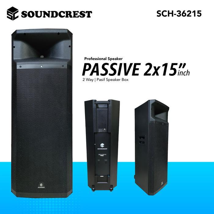 SOUNDCREST Speaker Pasif 2x15 inch Soundcrest SCH-32615 (1pcs) Dua Arah 2-Way