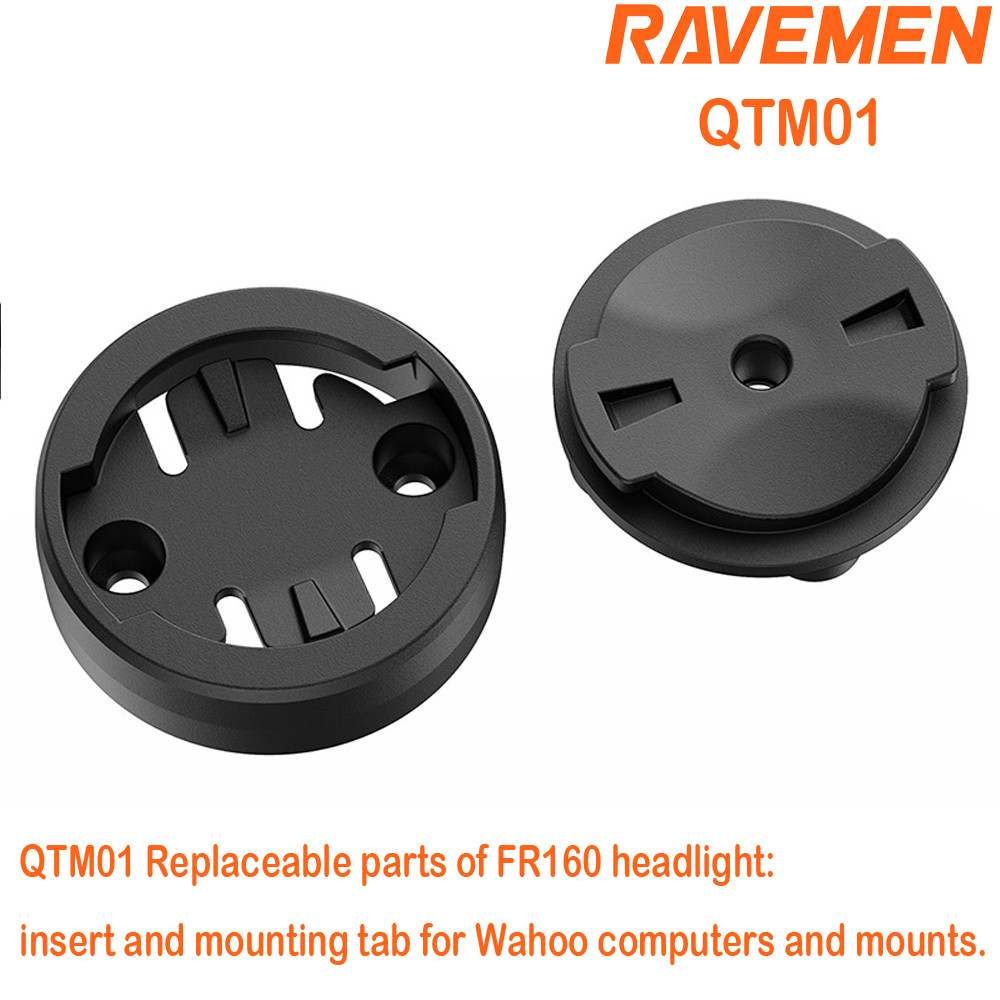 Ravemen FR160 LED Bike Front Light Bicycle Headlight QTM01+QTM03 Mount Tab For Garmin Wahoo Bryton