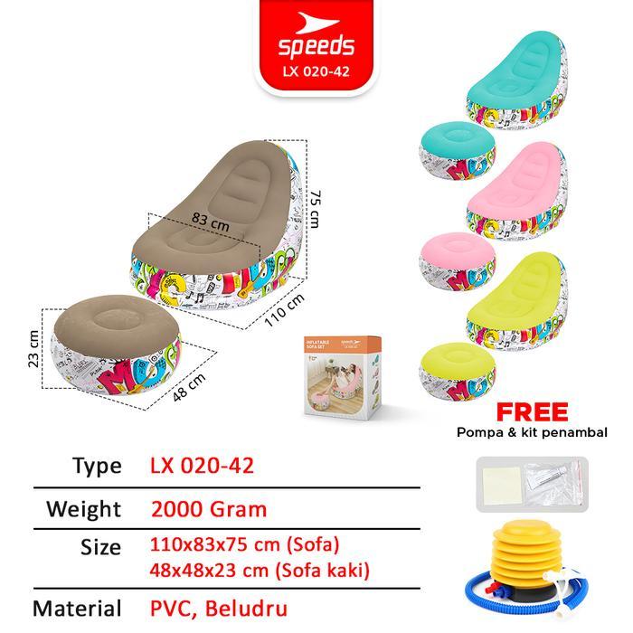 Promo Speeds Sofa Angin Santai Dengan Sandaran Kaki Inflatable Sofa Lay Bag Indoor Sofa Santai Sofa
